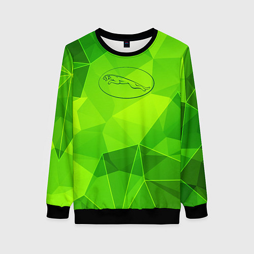 Женский свитшот Jaguar green poly / 3D-Черный – фото 1
