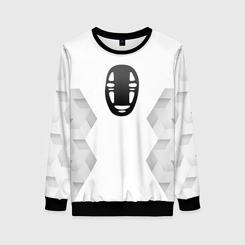 Женский свитшот Spirited Away white poly / 3D-Черный – фото 1