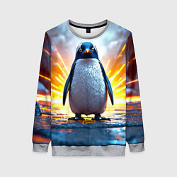 Женский свитшот Эпичный пингвин