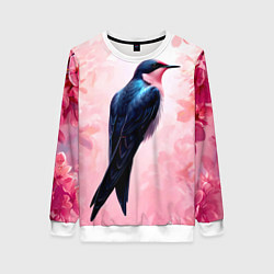 Женский свитшот Ласточка в розовом