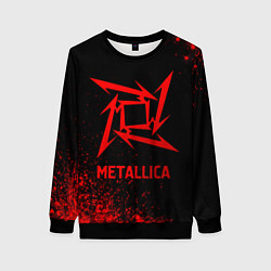 Свитшот женский Metallica - red gradient, цвет: 3D-черный