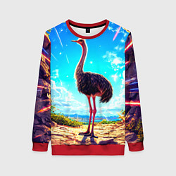 Женский свитшот Страус в пещере