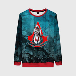 Свитшот женский Персонаж Assassins Creed, цвет: 3D-красный