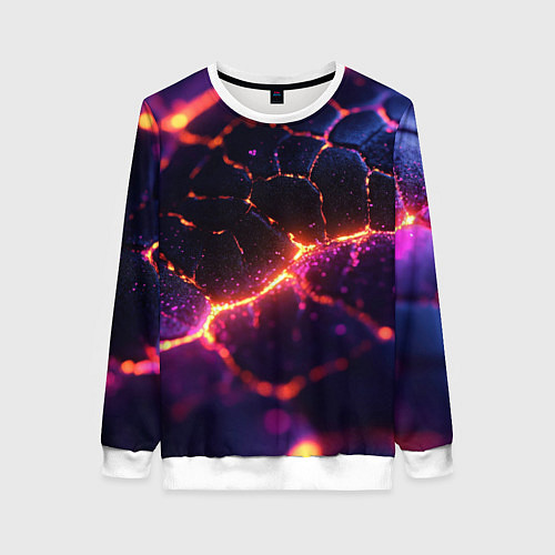 Женский свитшот Текстура вулкана / 3D-Белый – фото 1