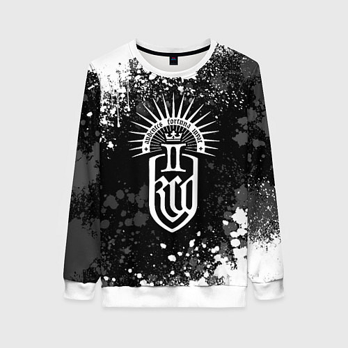 Женский свитшот Kingdom come 2 - белые брызги / 3D-Белый – фото 1