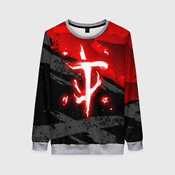 Свитшот женский Doom - neon red, цвет: 3D-меланж