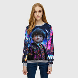 Свитшот женский Гарри Поттер и мегаполис, цвет: 3D-меланж — фото 2