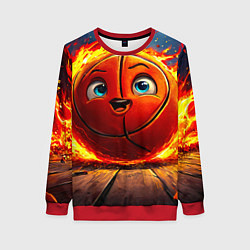 Женский свитшот Веселый баскетбольный мяч