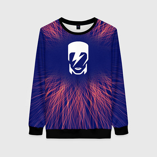 Женский свитшот David Bowie red energy / 3D-Черный – фото 1