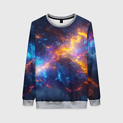 Свитшот женский Космическая текстура фон, цвет: 3D-меланж