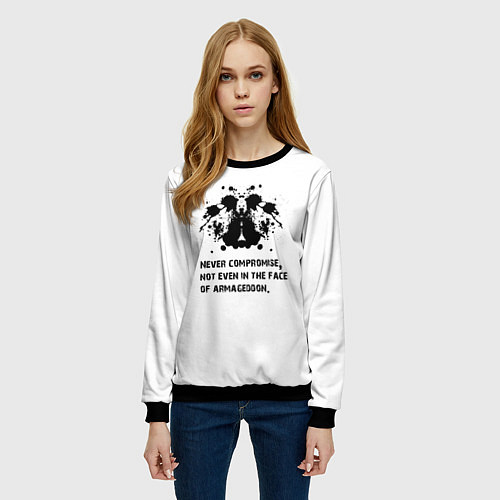 Женский свитшот Роршах / 3D-Черный – фото 3