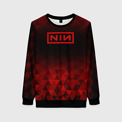 Женский свитшот Nine Inch Nails red poly