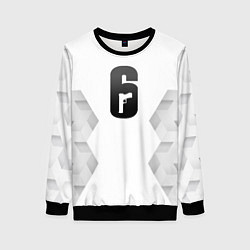 Свитшот женский Rainbow Six white poly, цвет: 3D-черный