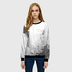 Свитшот женский Jaguar - white gradient вертикально, цвет: 3D-черный — фото 2