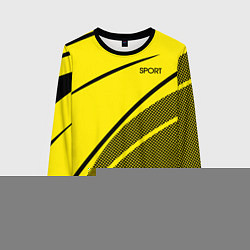 Свитшот женский Sport жёлтый с чёрным точечный, цвет: 3D-черный