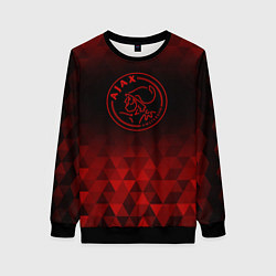 Свитшот женский Ajax red poly, цвет: 3D-черный