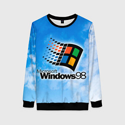 Свитшот женский Mindows 98 logo, цвет: 3D-черный