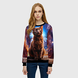 Свитшот женский Бурма в космосе, цвет: 3D-черный — фото 2