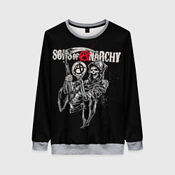 Свитшот женский Sons Of Anarchy - death, цвет: 3D-меланж