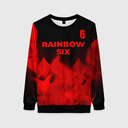 Женский свитшот Rainbow Six - red gradient посередине