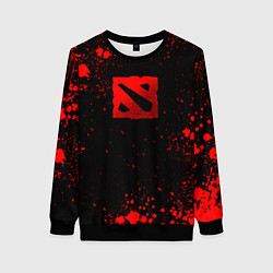 Женский свитшот Красные брызги - Dota 2