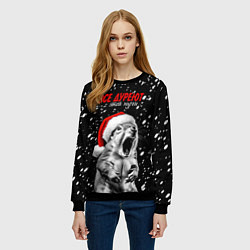 Свитшот женский Все дуреют с этой пурги, цвет: 3D-черный — фото 2