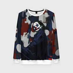 Женский свитшот Джокер на фоне мазков краски