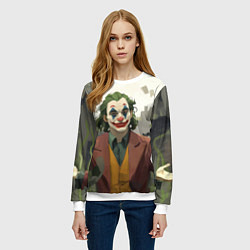Свитшот женский Довольный Джокер, цвет: 3D-белый — фото 2