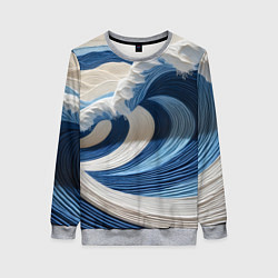 Женский свитшот Волна из нитей
