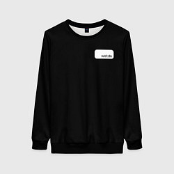 Свитшот женский Девушка в темноте, цвет: 3D-черный