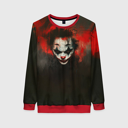 Женский свитшот Голова Джокера / 3D-Красный – фото 1
