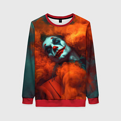 Женский свитшот Джокер и оранжевый дым