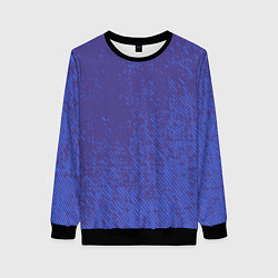 Свитшот женский Джинс с потертостями-синий, цвет: 3D-черный