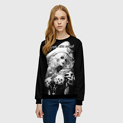 Свитшот женский Все дуреют с этих пиратов, цвет: 3D-черный — фото 2