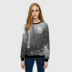 Свитшот женский Nickelback - grey gradient вертикально, цвет: 3D-черный — фото 2