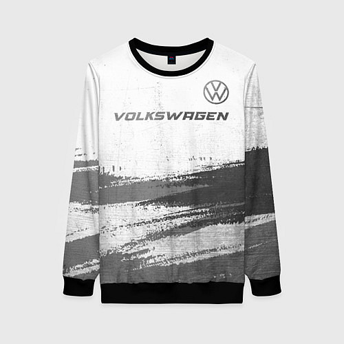 Женский свитшот Volkswagen - white gradient посередине / 3D-Черный – фото 1