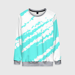 Женский свитшот The color is light blue and white