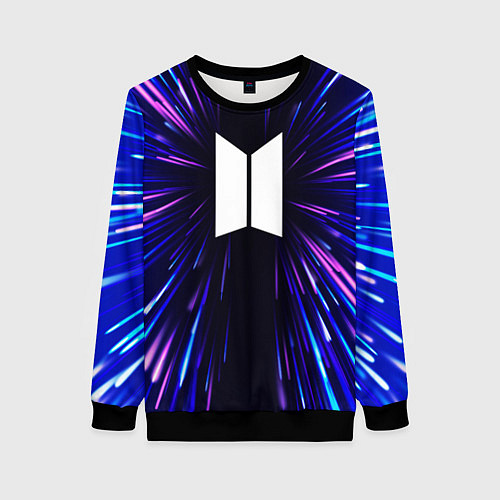 Женский свитшот BTS neon energy / 3D-Черный – фото 1