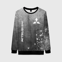 Свитшот женский Mitsubishi - grey gradient вертикально, цвет: 3D-черный