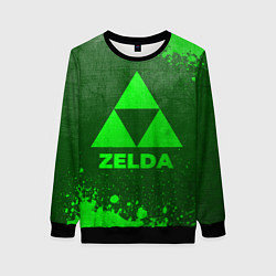 Женский свитшот Zelda - green gradient