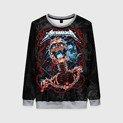 Женский свитшот Metallica - electric skeleton