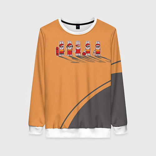 Женский свитшот Пять спортивных кроликов / 3D-Белый – фото 1