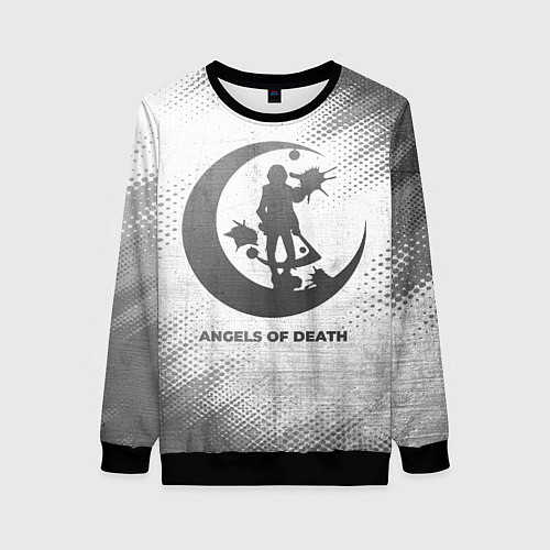 Женский свитшот Angels of Death - white gradient / 3D-Черный – фото 1