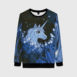 Женский свитшот Единорог и светлячки