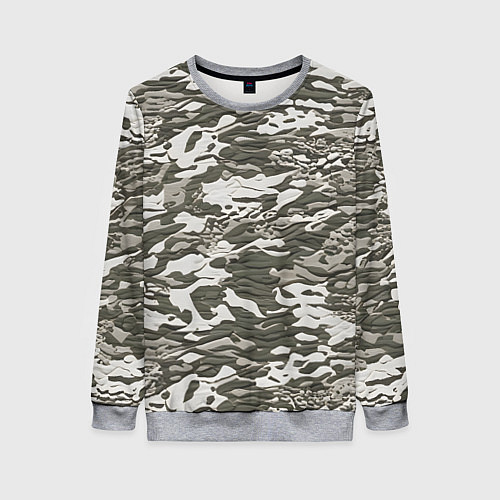 Женский свитшот Фактурный камуфляж / 3D-Меланж – фото 1