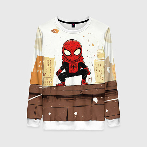 Женский свитшот Мини человек-паук / 3D-Белый – фото 1