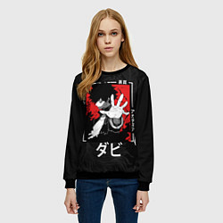 Свитшот женский Моя геройская академия - Даби, цвет: 3D-черный — фото 2