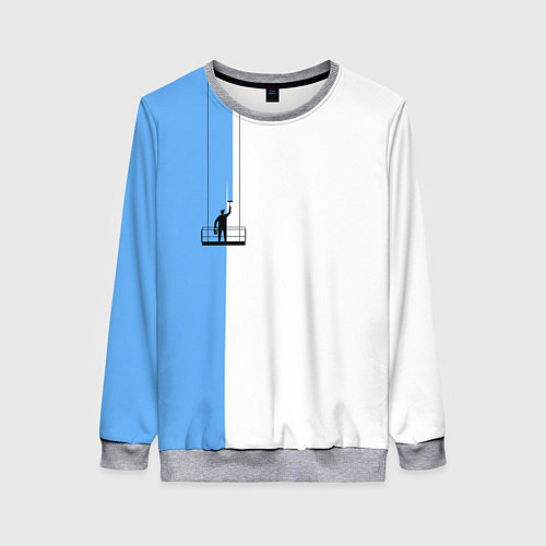Женский свитшот Моляр красит стену / 3D-Меланж – фото 1