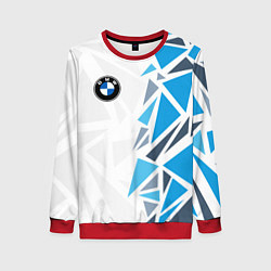 Женский свитшот Бмв - фрагментация синяя