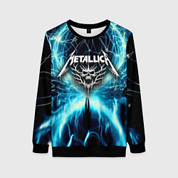 Свитшот женский Neon glow - Metallica, цвет: 3D-черный